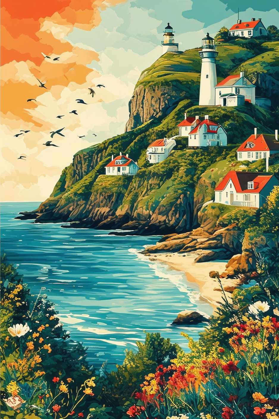 Affiche Finistère CRÊTE ENCHANTÉE