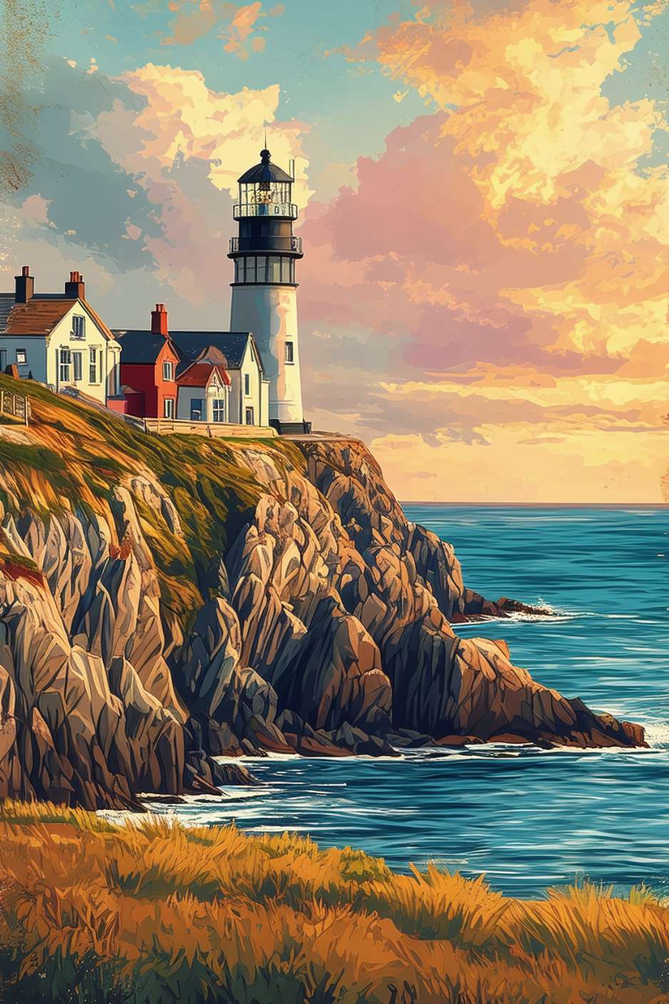 Brittany RIVAGE seaside painting
