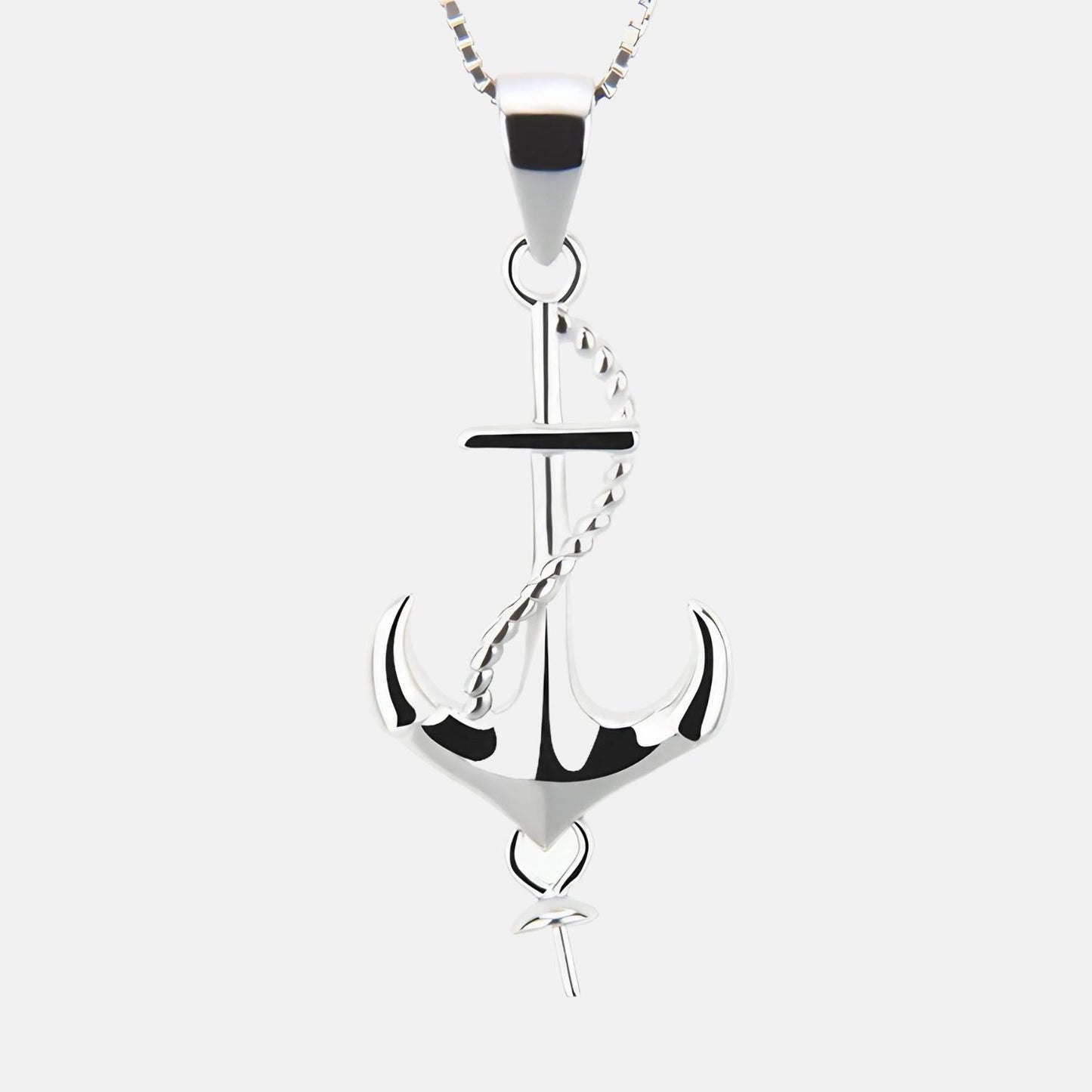 Pendentif ancre marine argent homme HORIZON