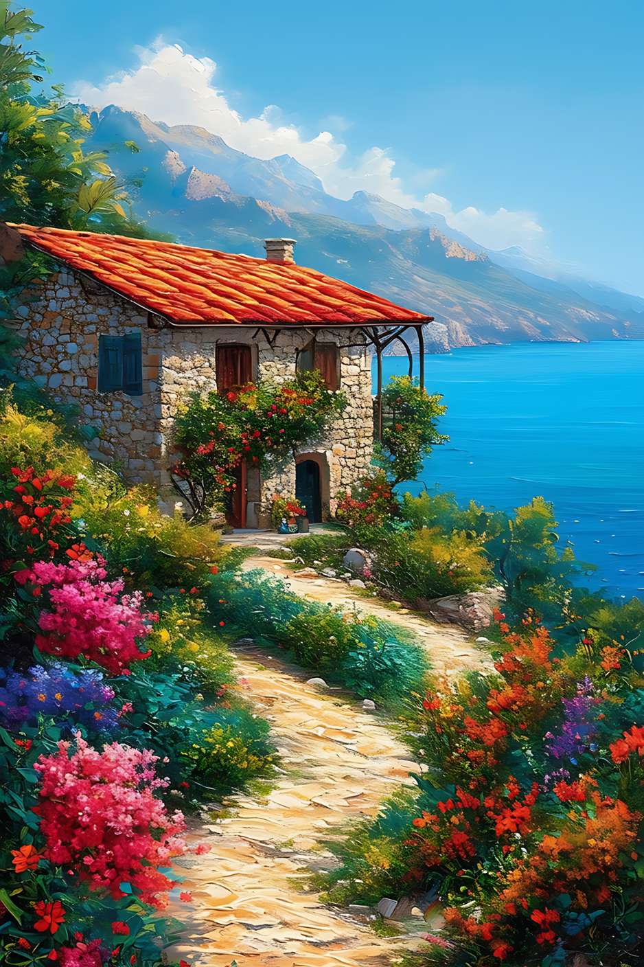 Brittany RIVAGE seaside painting