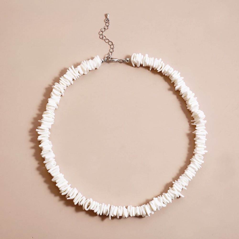 Collier coquillages blancs - Mer Aux Trésors