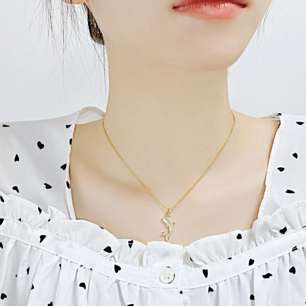 Collier dauphin or - Mer Aux Trésors