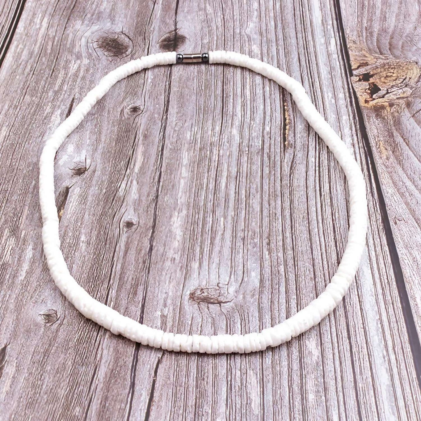 BARREL white surfer necklace