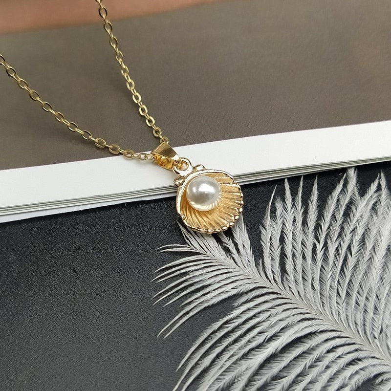 Collier perle coquillage - Mer Aux Trésors