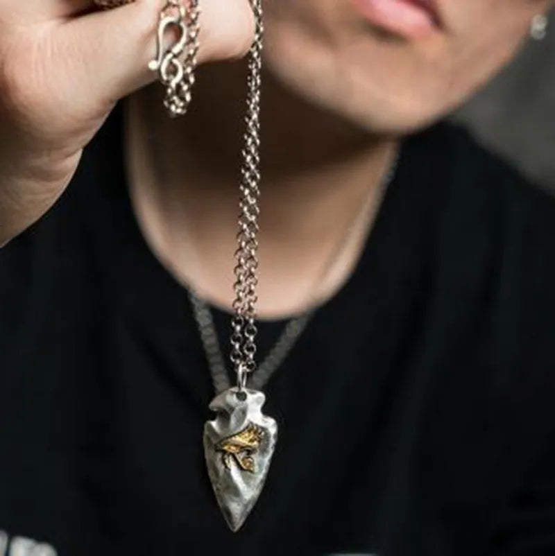 Stone shark tooth necklace