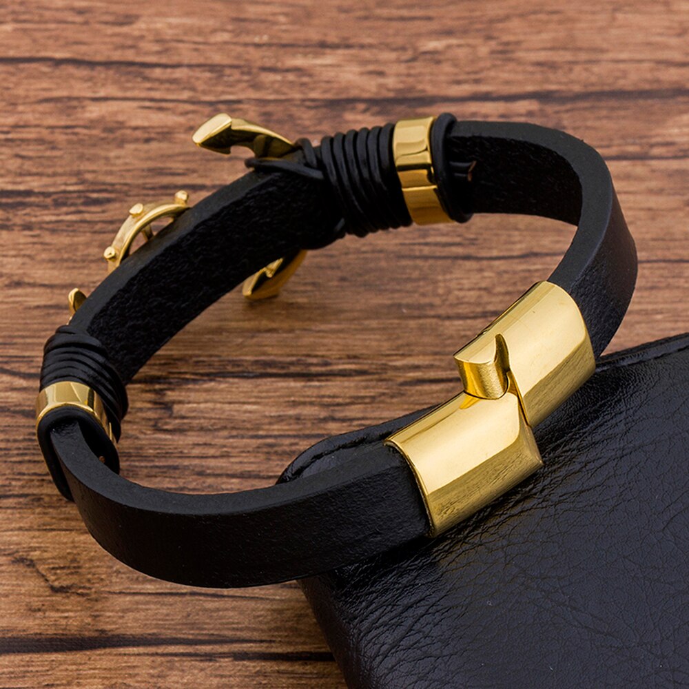 Bracelet ancre homme luxe - Mer Aux Trésors