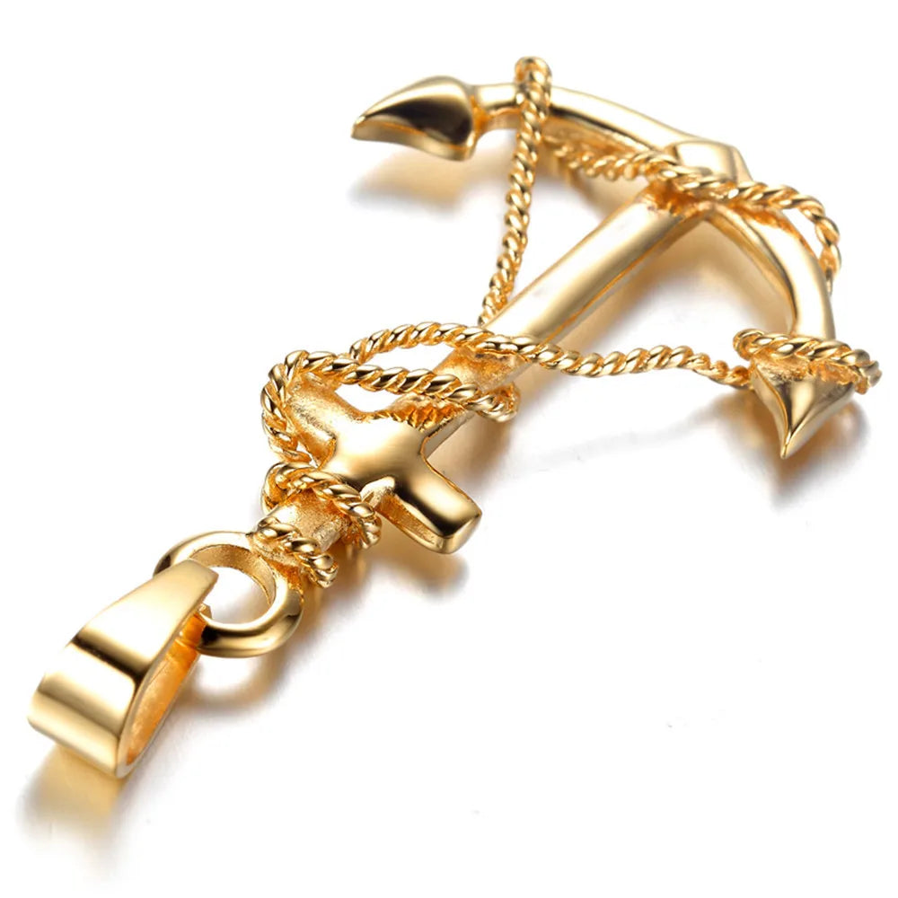 Pendentif ancre marine or homme CAPTAINGLORY
