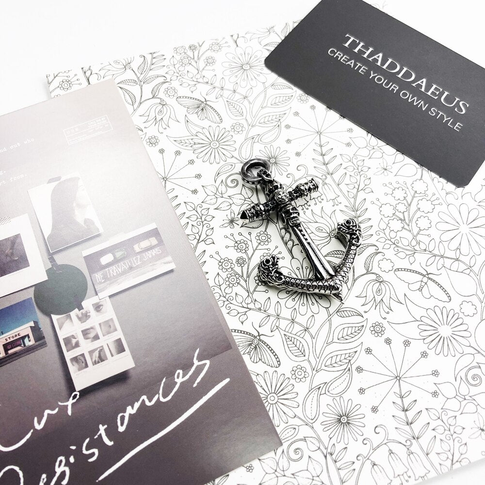 Pendentif ancre marine argent - Mer Aux Trésors