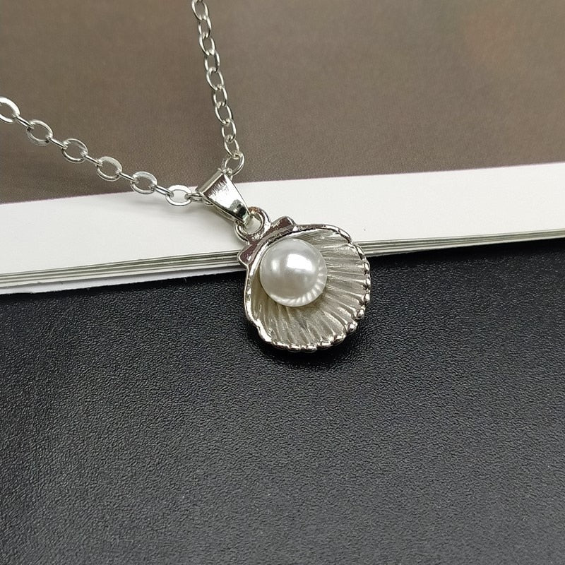 Collier perle coquillage - Mer Aux Trésors