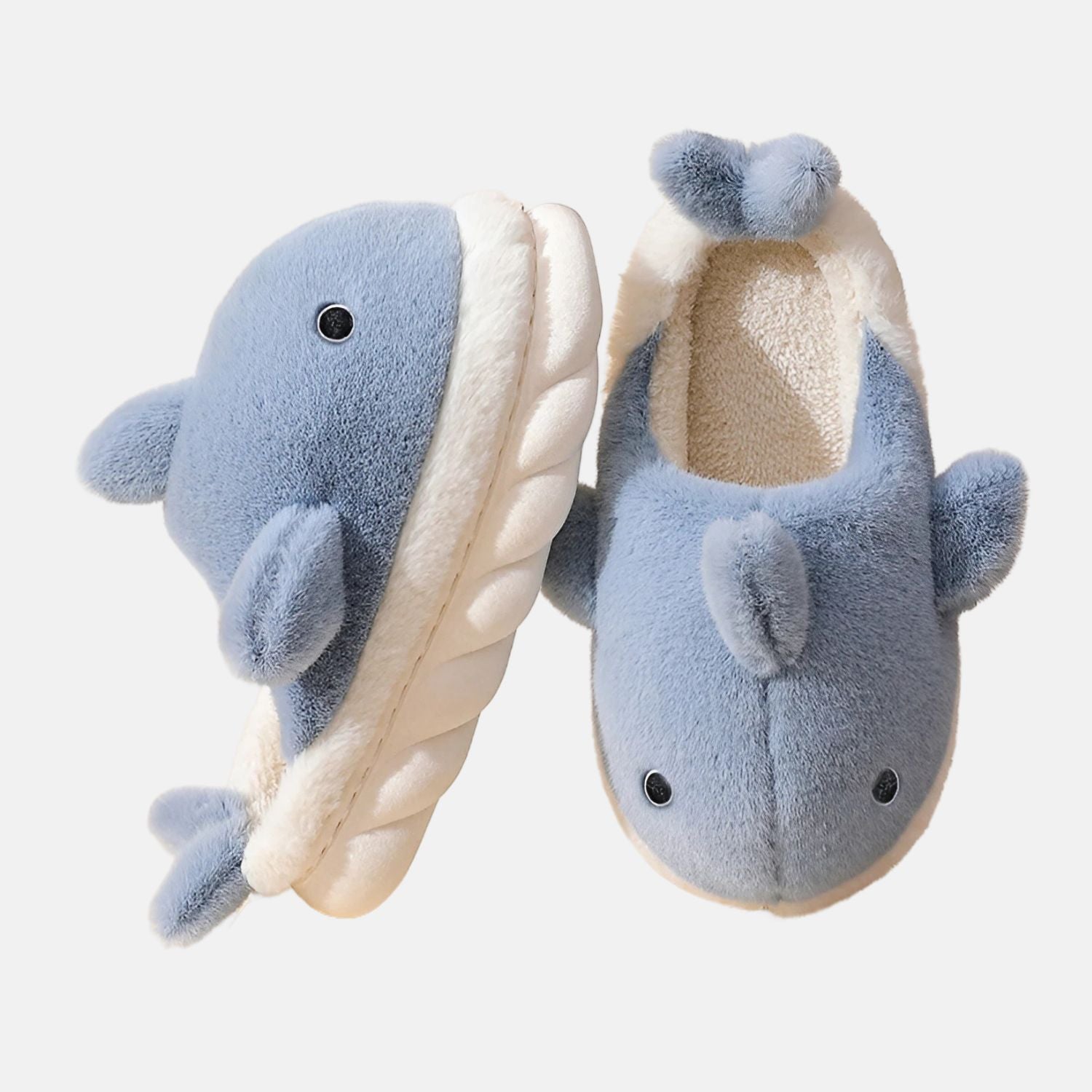 Chaussons Requin Peluche Mignons - Semelle Antidérapante épaisse - Confort Douillet Pour Intérieur Et Extérieur - Idéal Cadeau Enfants Et Adultes