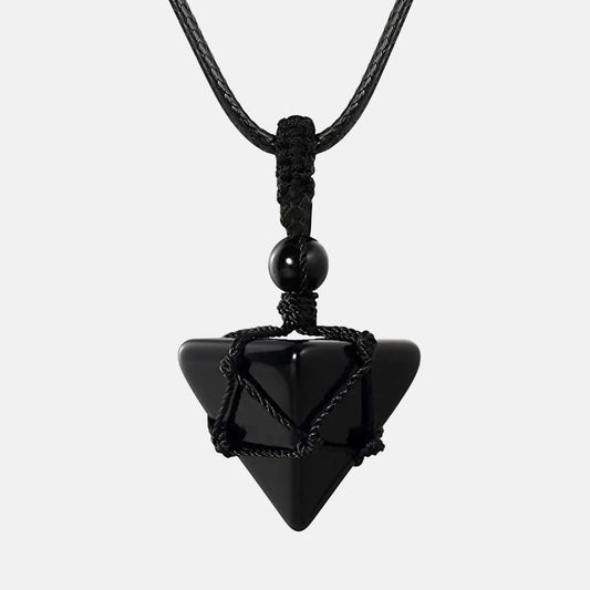 Collier dent de requin en onyx noire