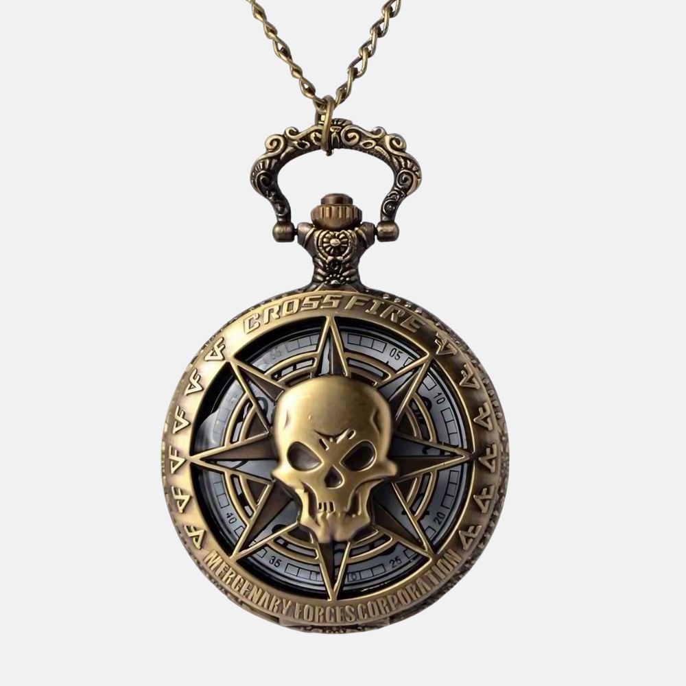 Montre pirate des caraïbes bonze antique - Mer Aux Trésors