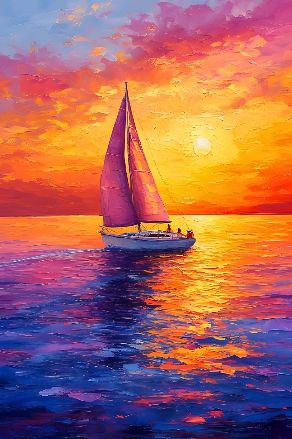 Peinture acrylique mer RÊVE AU LARGE