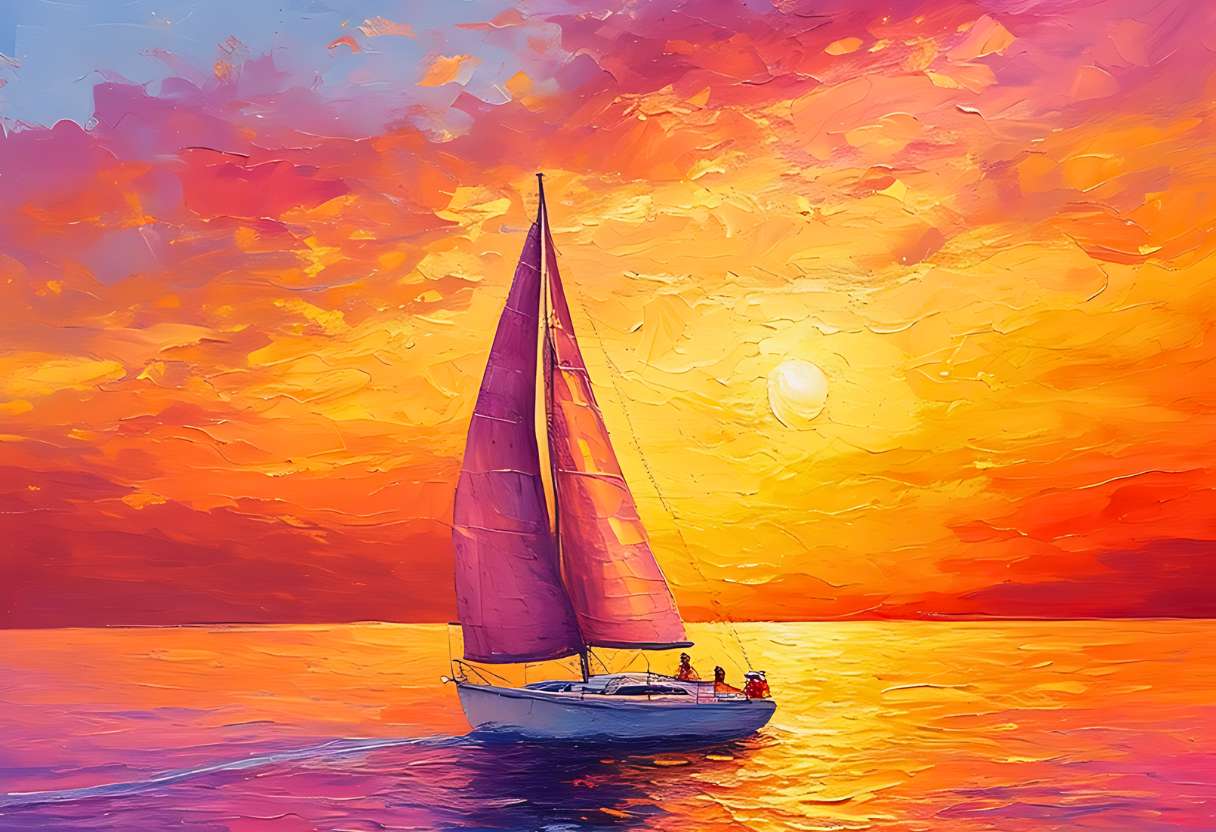 Peinture acrylique mer RÊVE AU LARGE