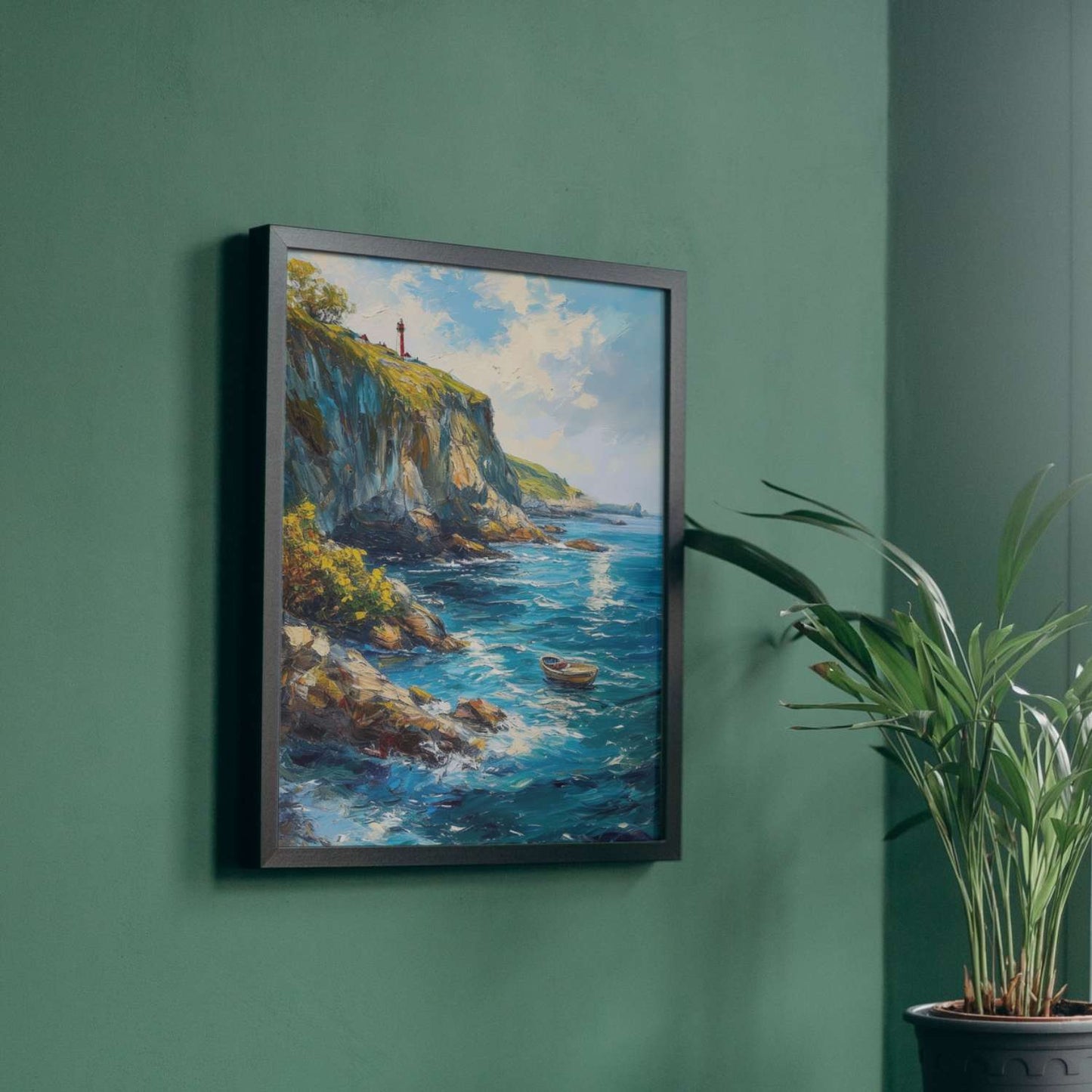 Peinture paysages bretons au bord de mer BRÉHAT