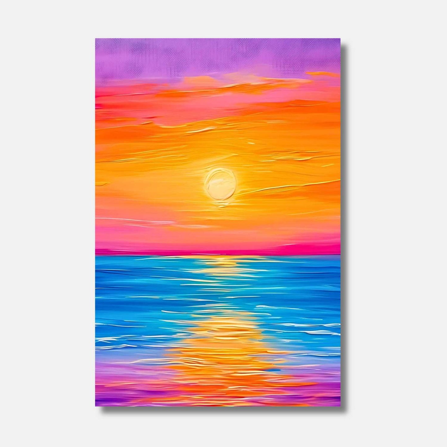Peinture coucher de soleil sur la mer facile MAGIE DE L'HORIZON