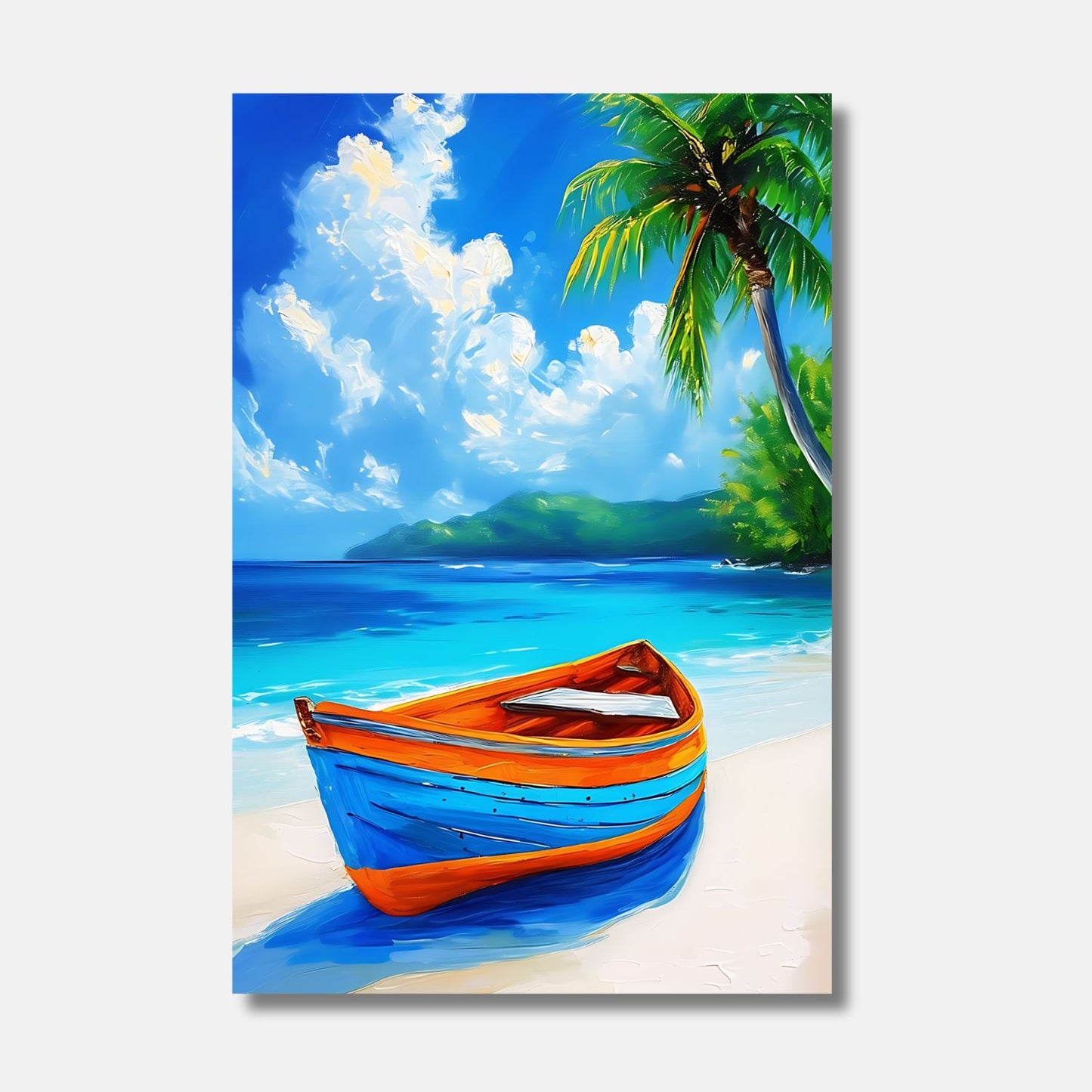 Peinture plage mer PARADIS AZUR