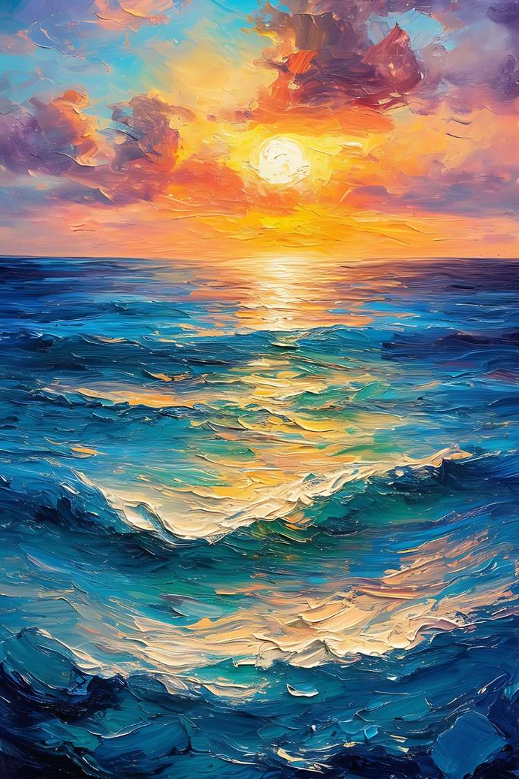 Brittany RIVAGE seaside painting