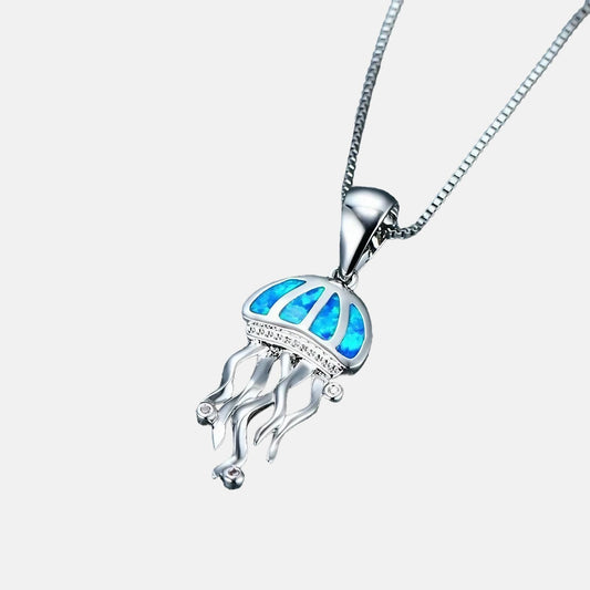 Pendentif méduse bleue OCÉANIDE