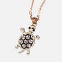 Pendentif Tortue En Plaqué Or 750/000 Avec Oxydes De Zirconium - Bijou Femme Élégant - 8