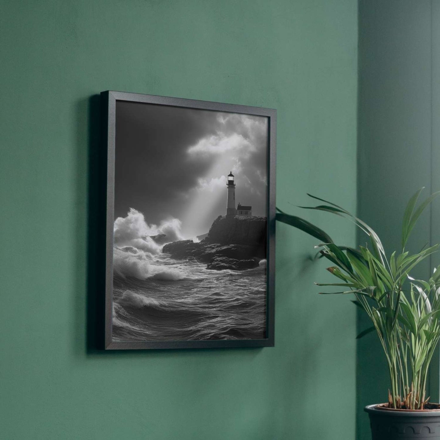 Photo noir et blanc mer PHARE DE L’ÉTERNITÉ