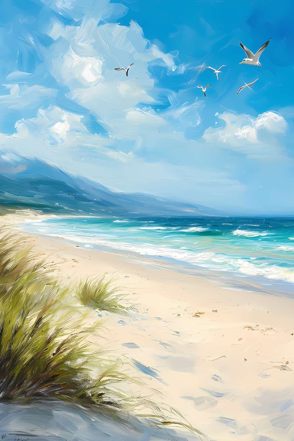 Brittany RIVAGE seaside painting