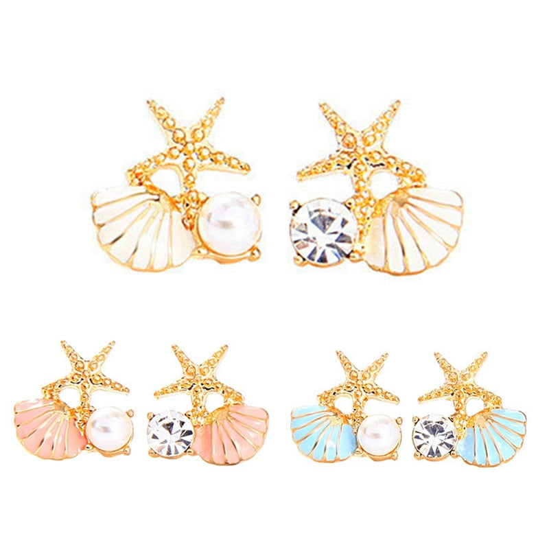 MARINELLA star and shell earrings