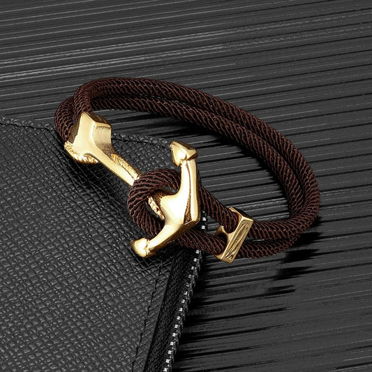 Bracelet ancre marine homme - Mer Aux Trésors