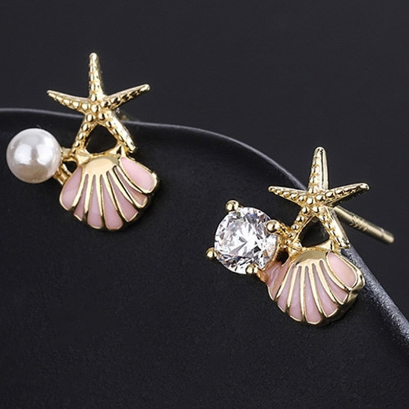 MARINELLA star and shell earrings