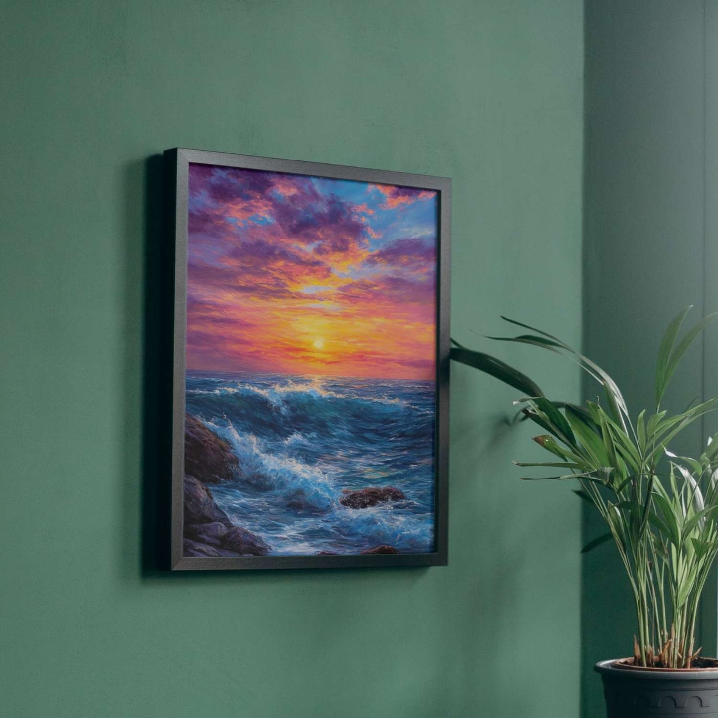 Tableau de la mer sur toile REGARD DORÉ