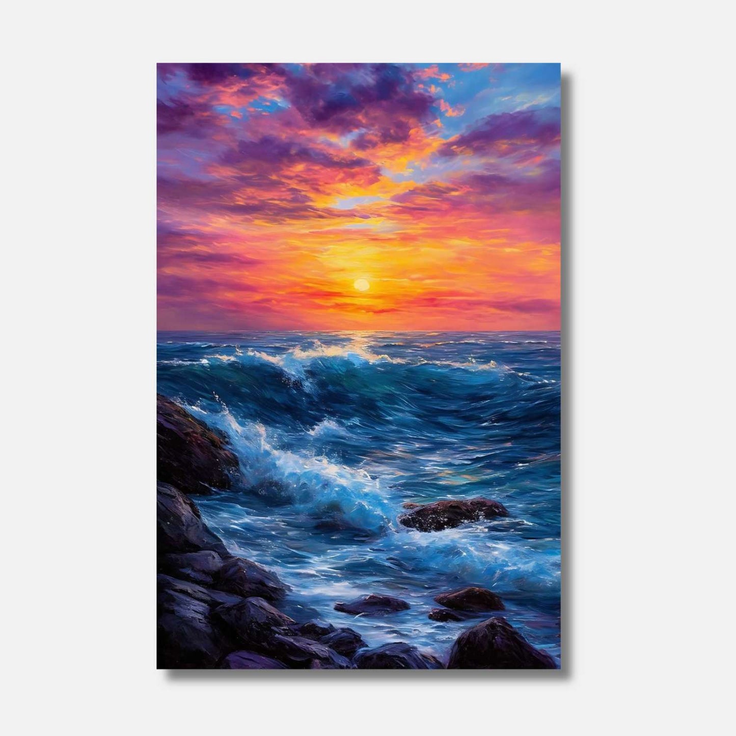 Tableau de la mer sur toile REGARD DORÉ