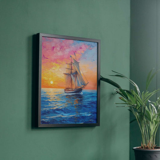 CLIPPER boat sea painting