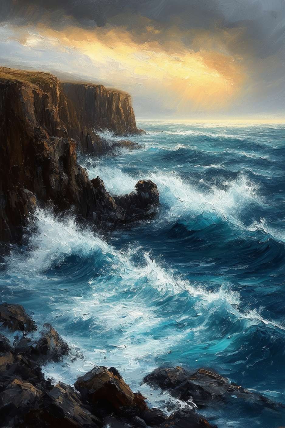 Tableau paysage marin AQUILON