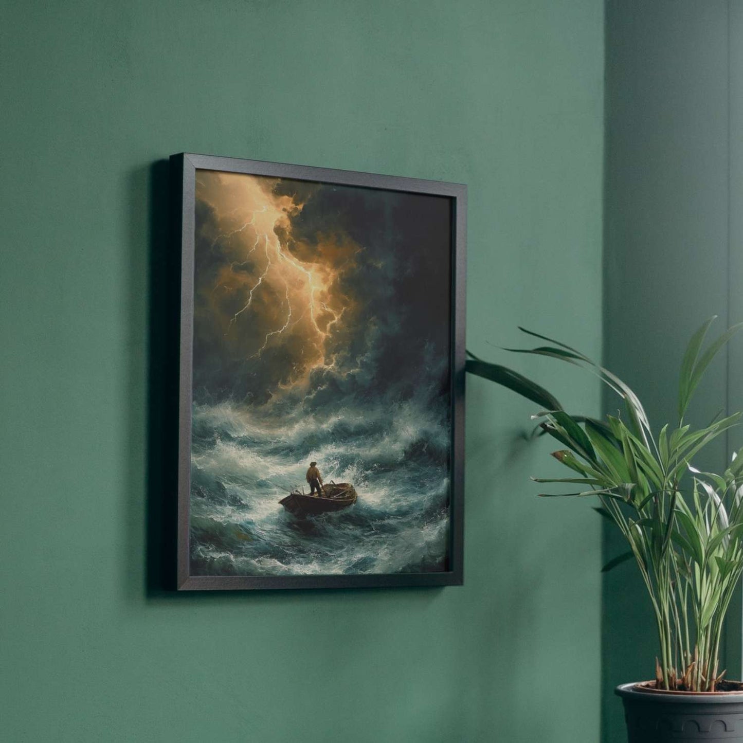 Tableau peinture bateau MER DE FOLIE