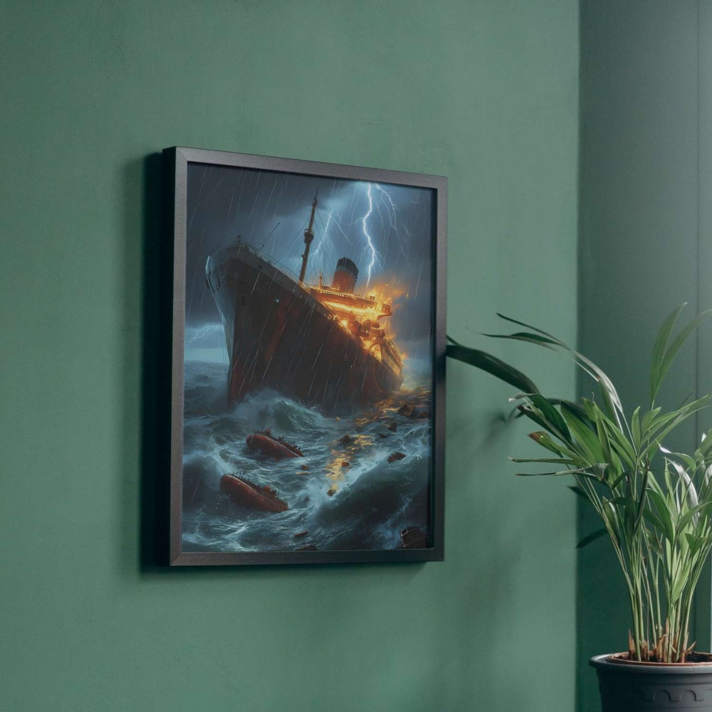 Peinture tableau bateau ATLANTIS REQUIEM