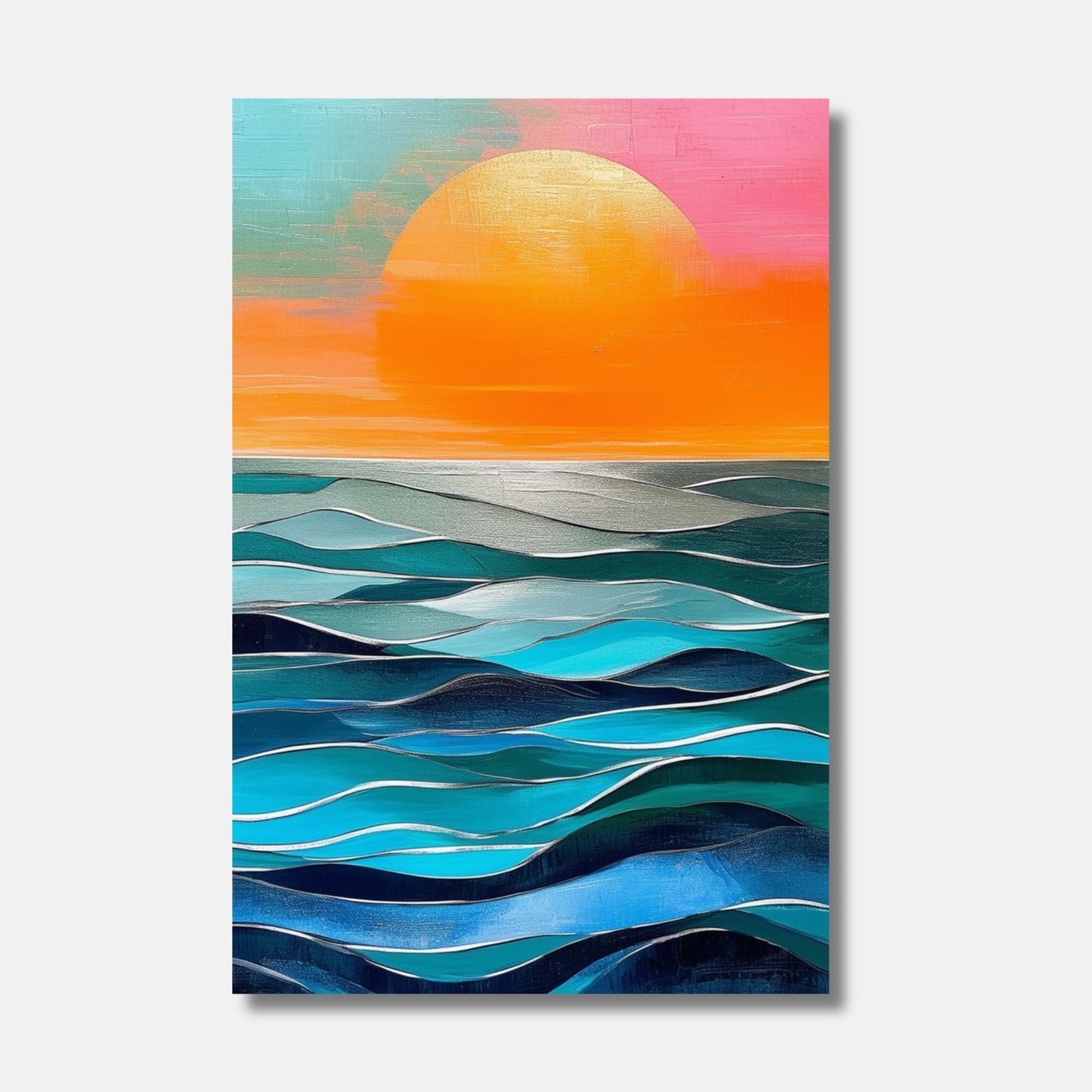 Tableau peinture mer moderne SOLARA