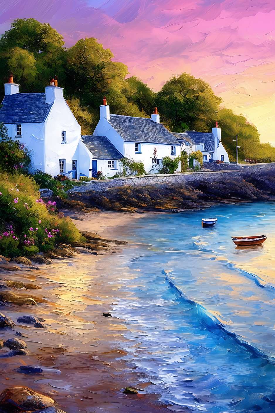 Brittany RIVAGE seaside painting