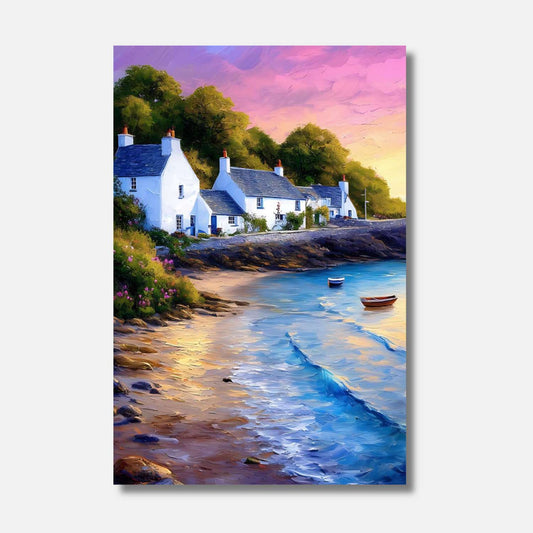 Tableau sur la Bretagne VILLAGE MARIN