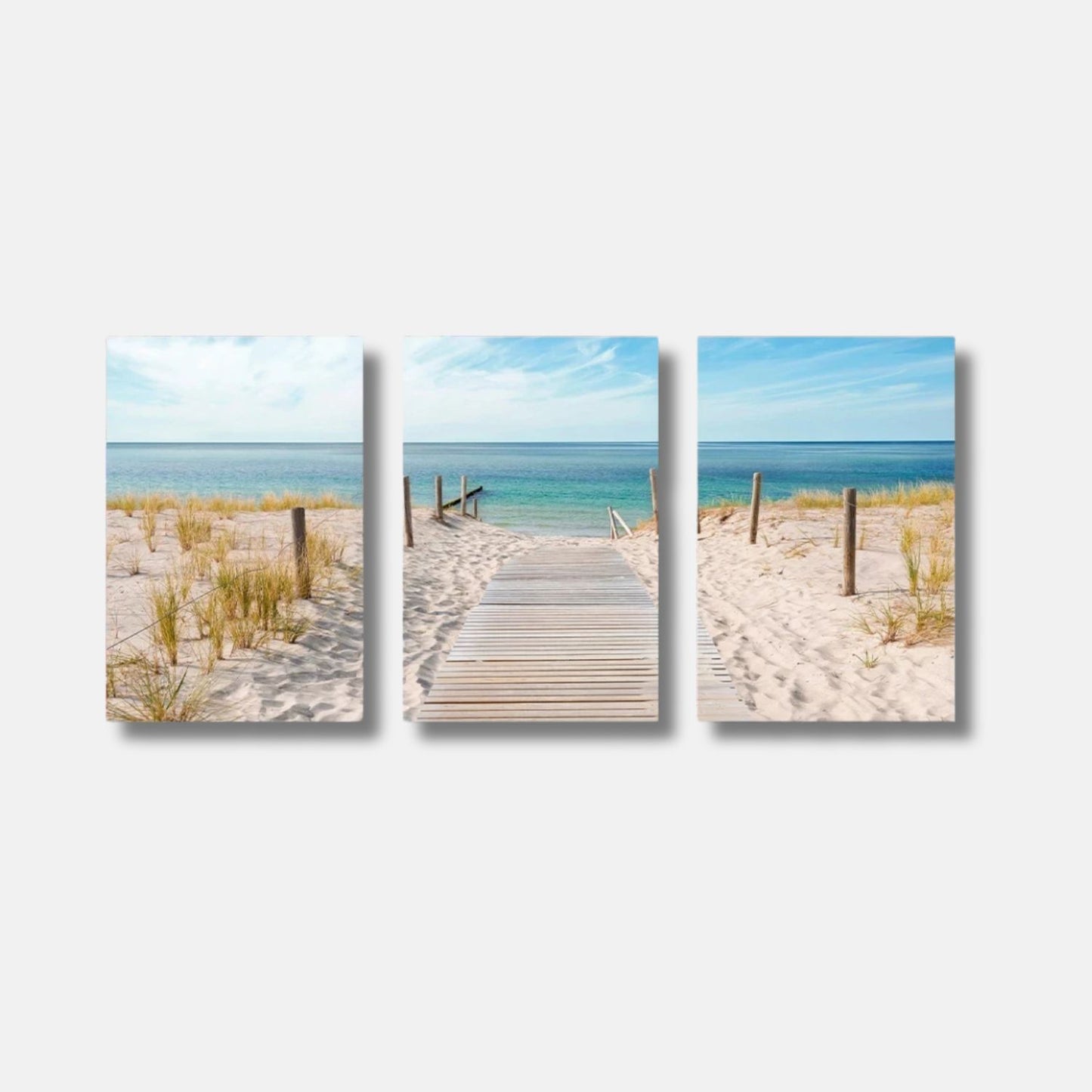 Tableau triptyque paysage mer ÉVASION PLAGE