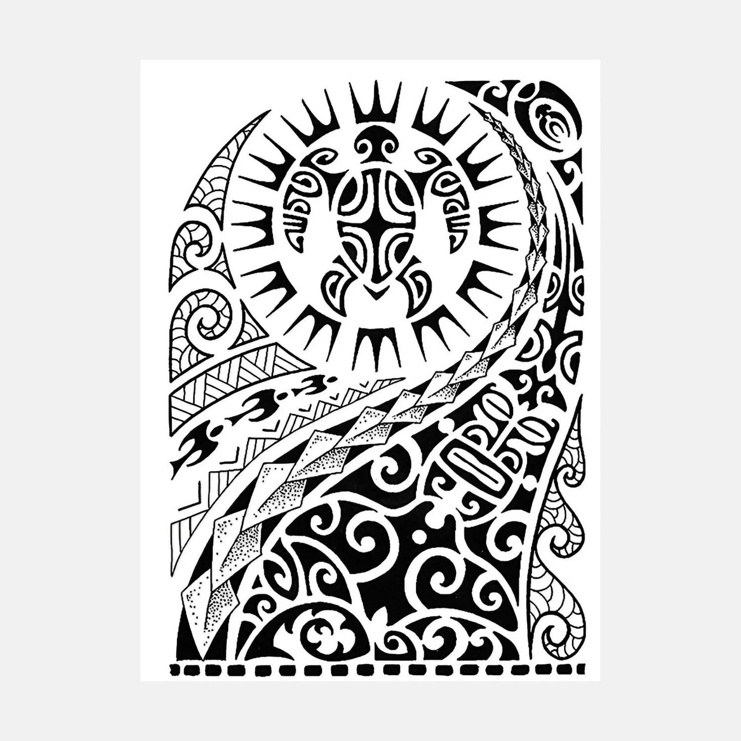 Polynesian turtle tattoo TIKI