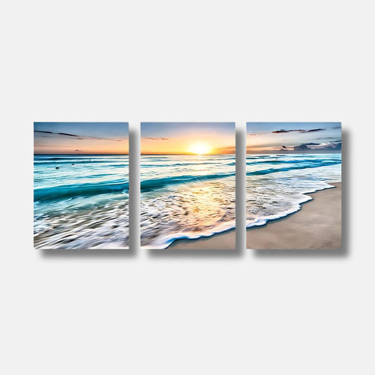 Tableau triptyque mer MÉDITERRANÉE