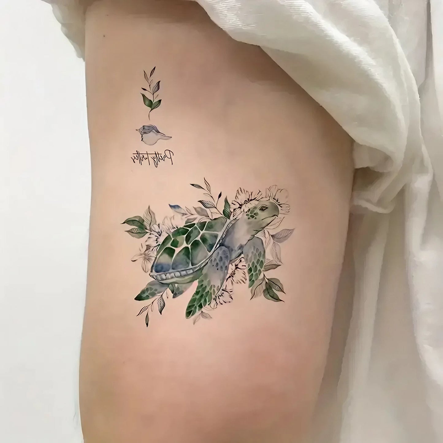 Minimalist turtle tattoo (x7)