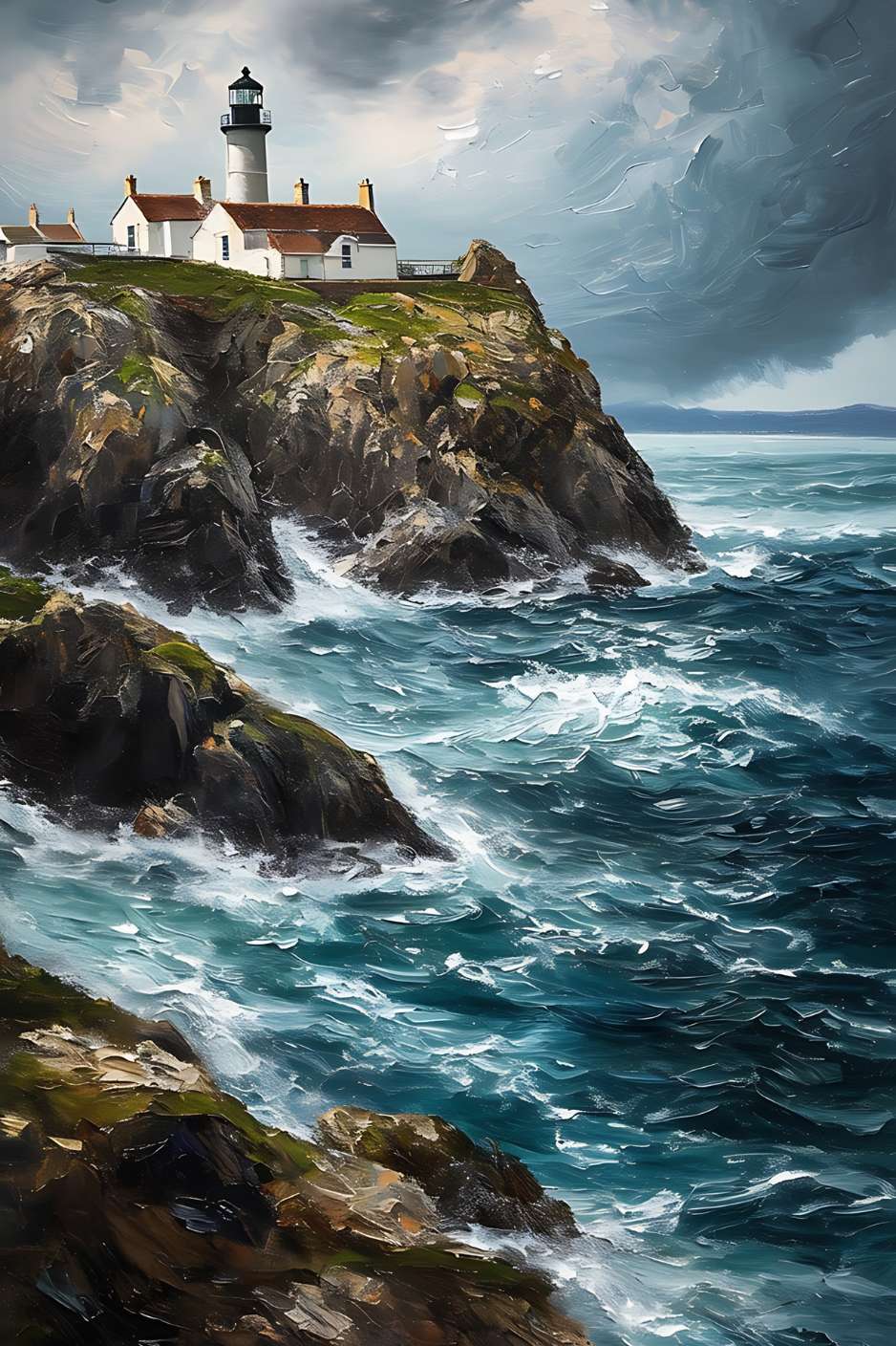 Peinture paysage marin Breton NAVIGATEUR