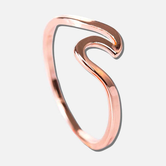 Bague la vague rose gold AKALA - Mer Aux Trésors