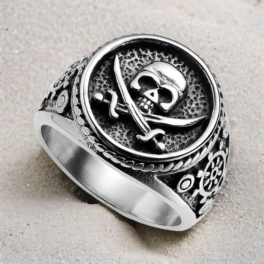 Bague pirate tête de mort - Mer Aux Trésors