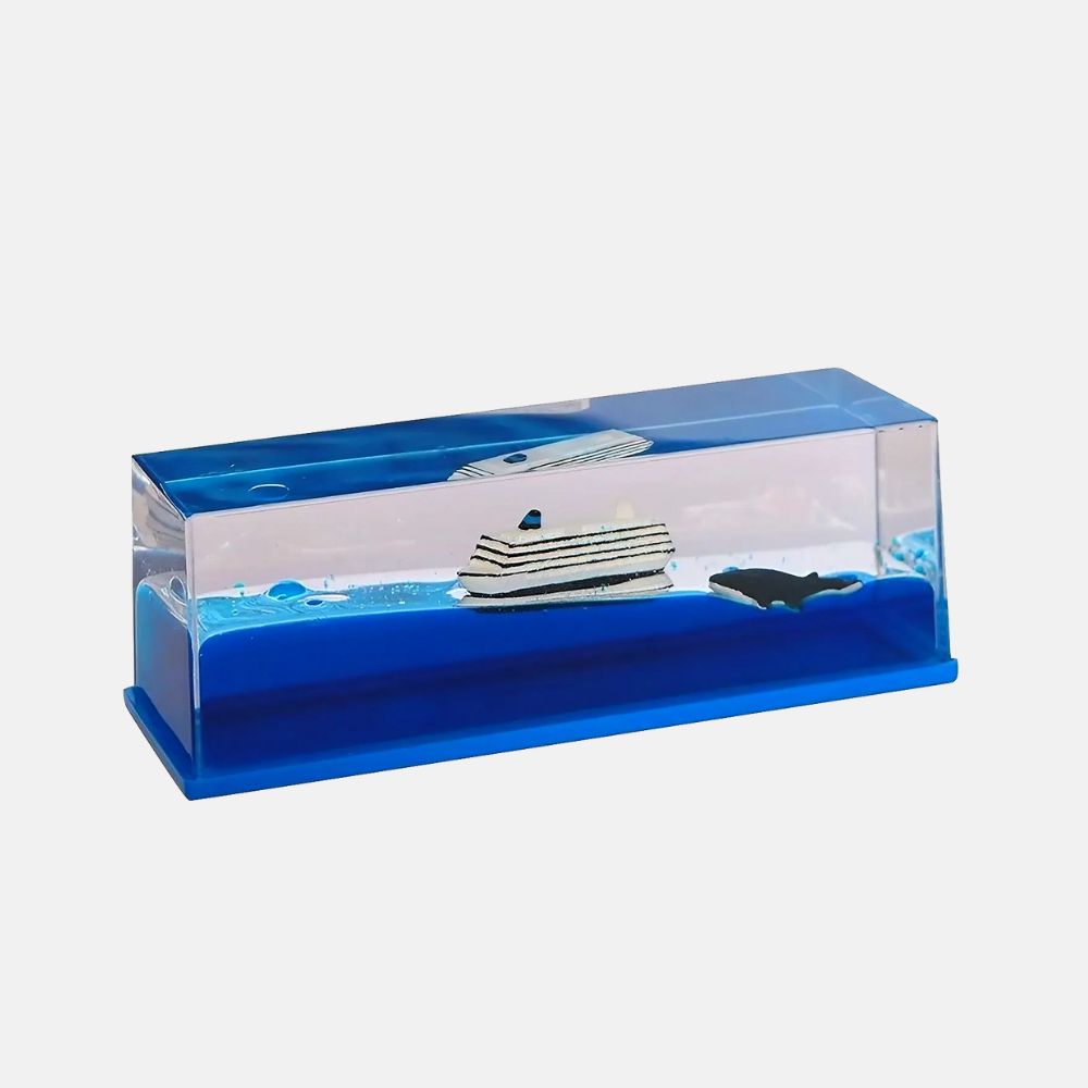 Bouteille de dérive bateau et son requin - Mer Aux Trésors