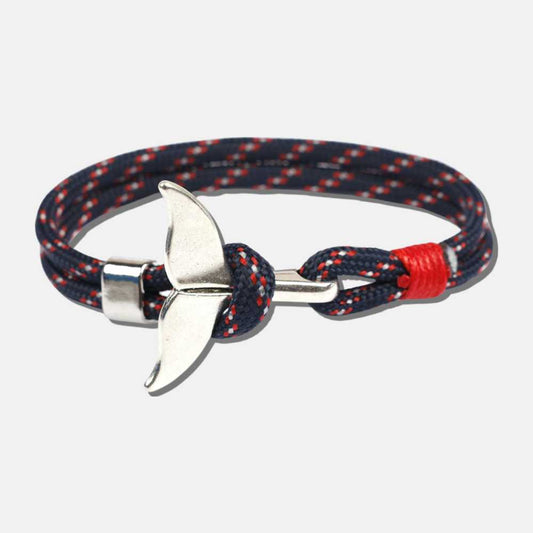 Bracelet duo noir et rouge queue de baleine ELUA - Mer Aux Trésors