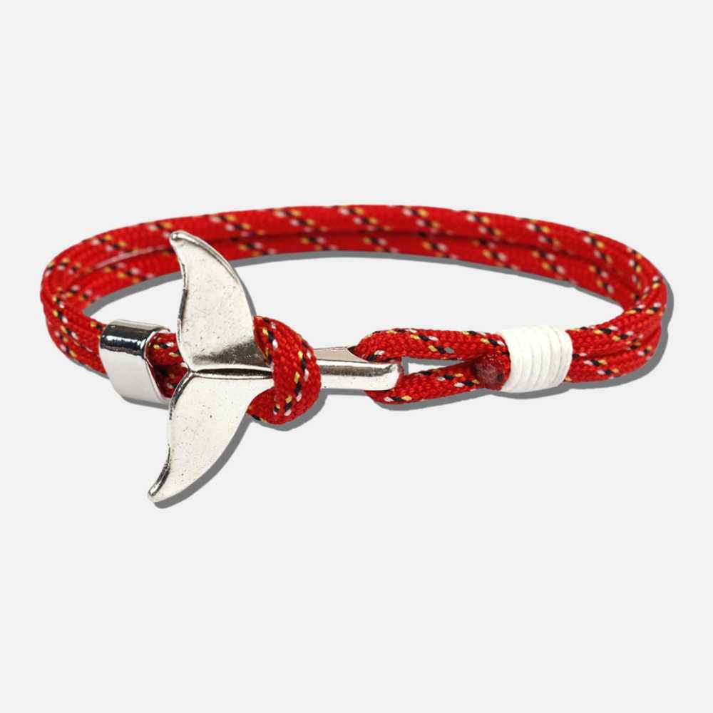 Bracelet rouge queue de baleine HOLIKA - Mer Aux Trésors
