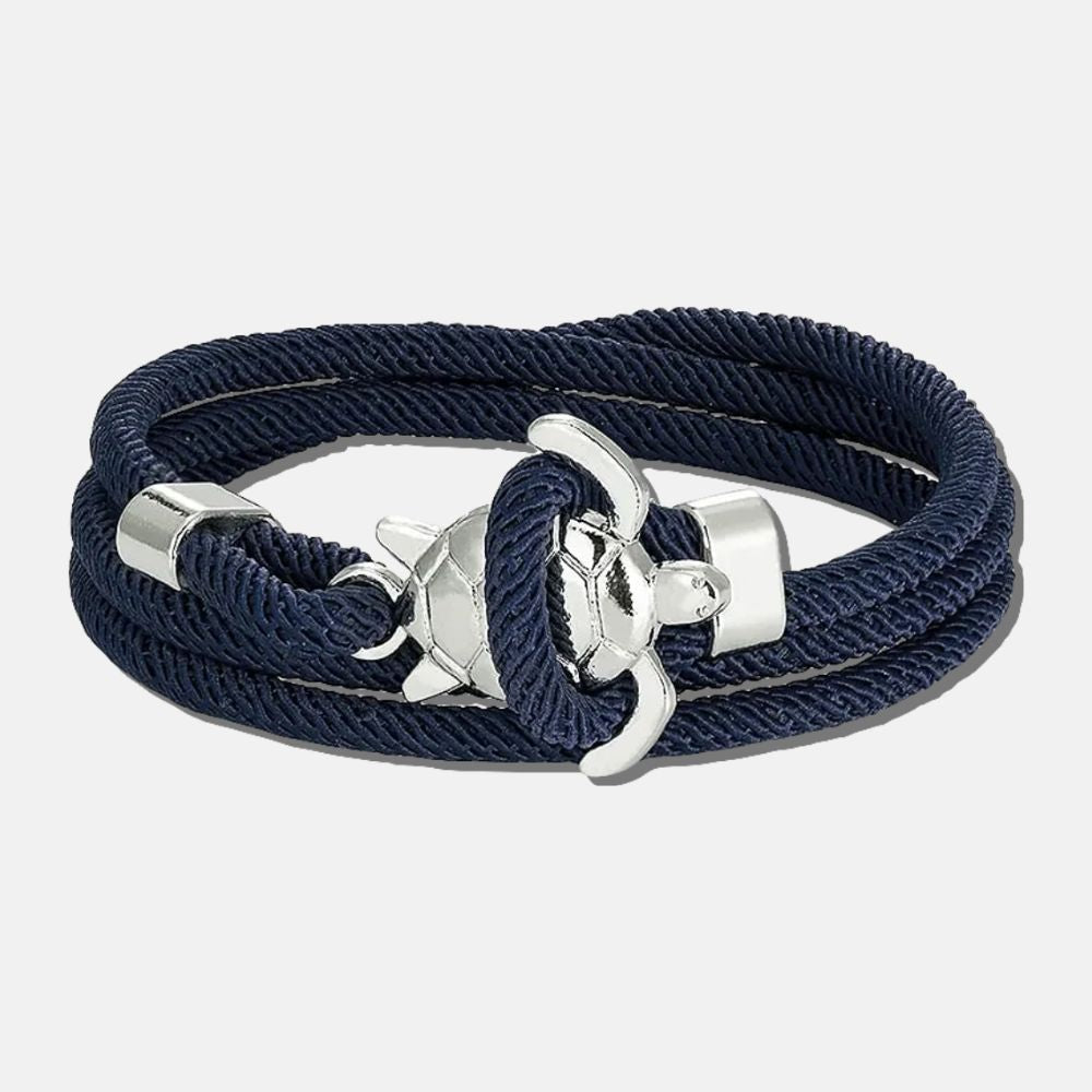 Bracelet tortue bleu marine KAI - Mer Aux Trésors