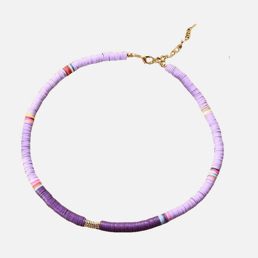 Collier heishi violet PUA - Mer Aux Trésors
